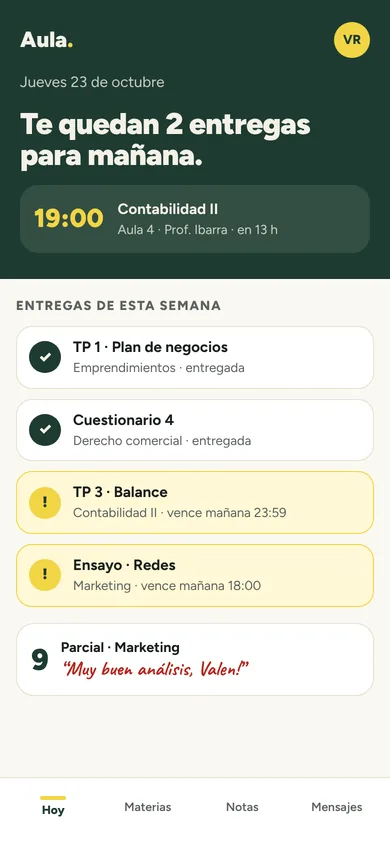 Campus Aula en un celular